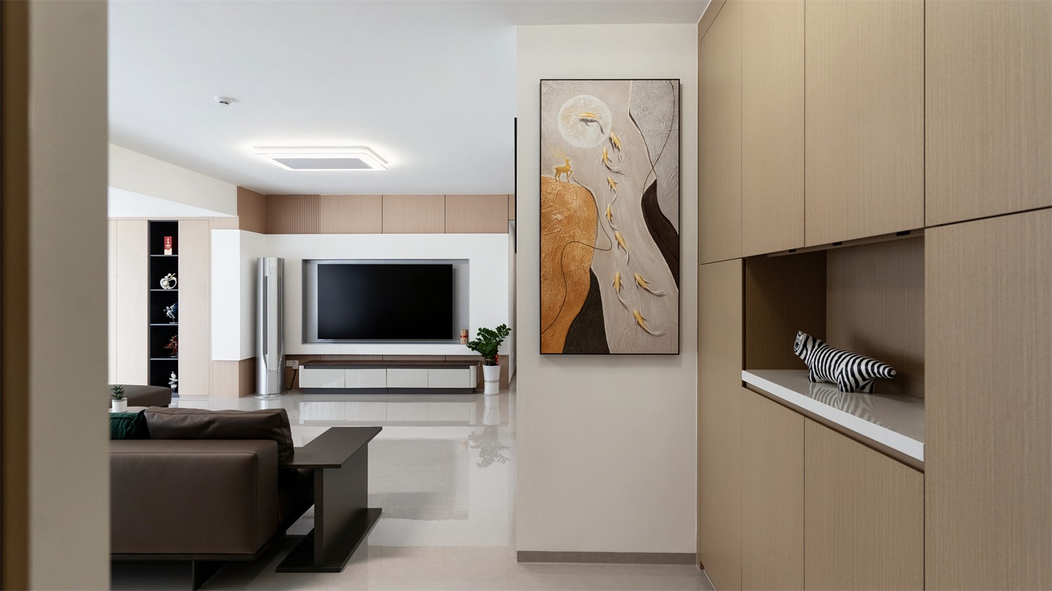 上水灣155平現(xiàn)代風(fēng)格入戶裝修實景圖