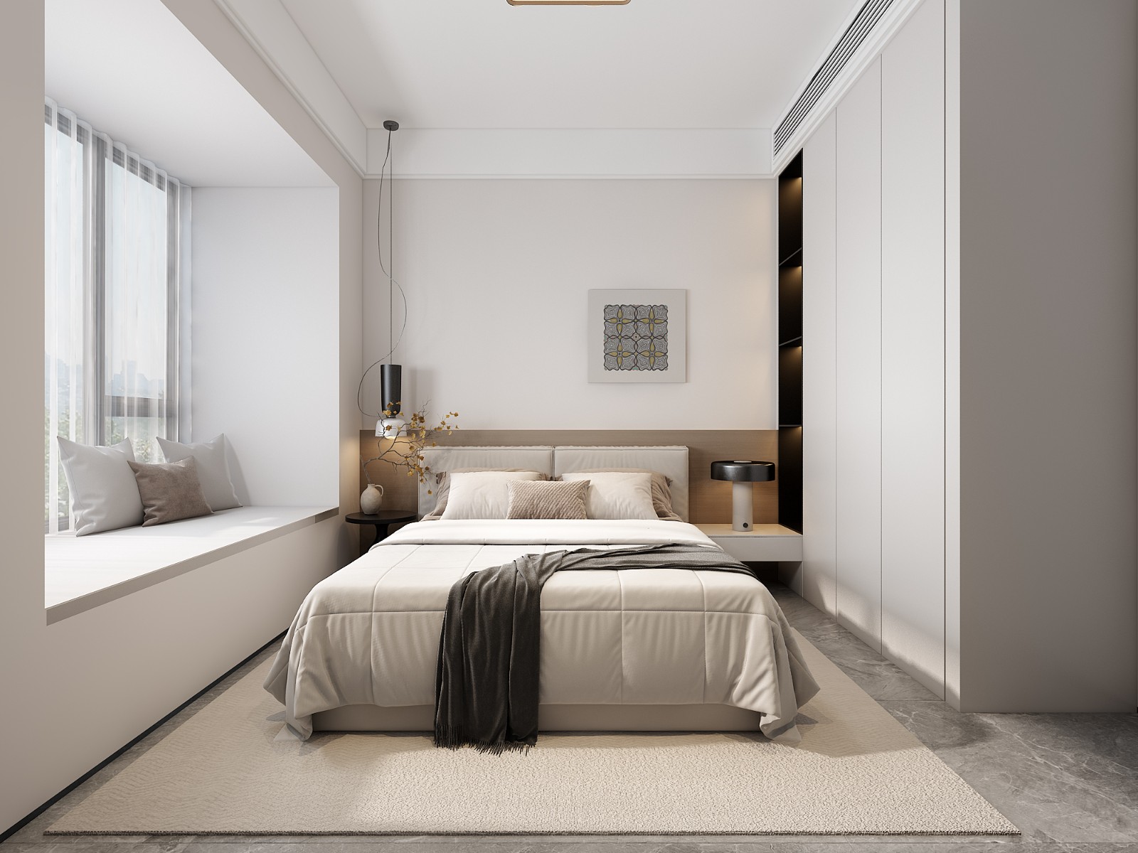 冠江墅143平意式輕奢臥室裝修效果圖